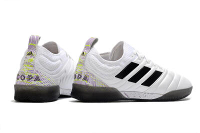 Men's Adidas Copa Tango 20.1 IC Football Shoes - White/Black/Purple