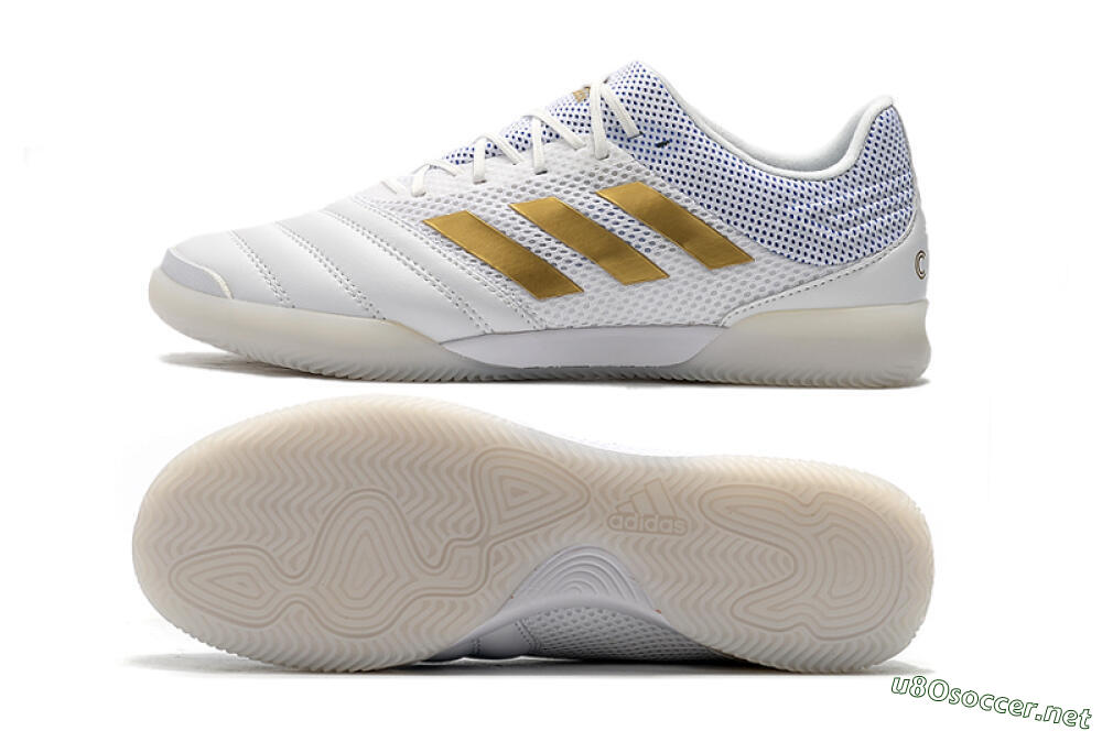 Men's Adidas Copa Tango 20.1 IC Football Shoes - White/Gold/Blue 1