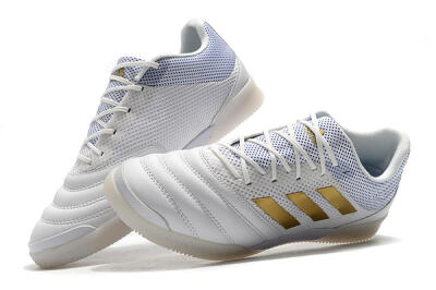 Men's Adidas Copa Tango 20.1 IC Football Shoes - White/Gold/Blue