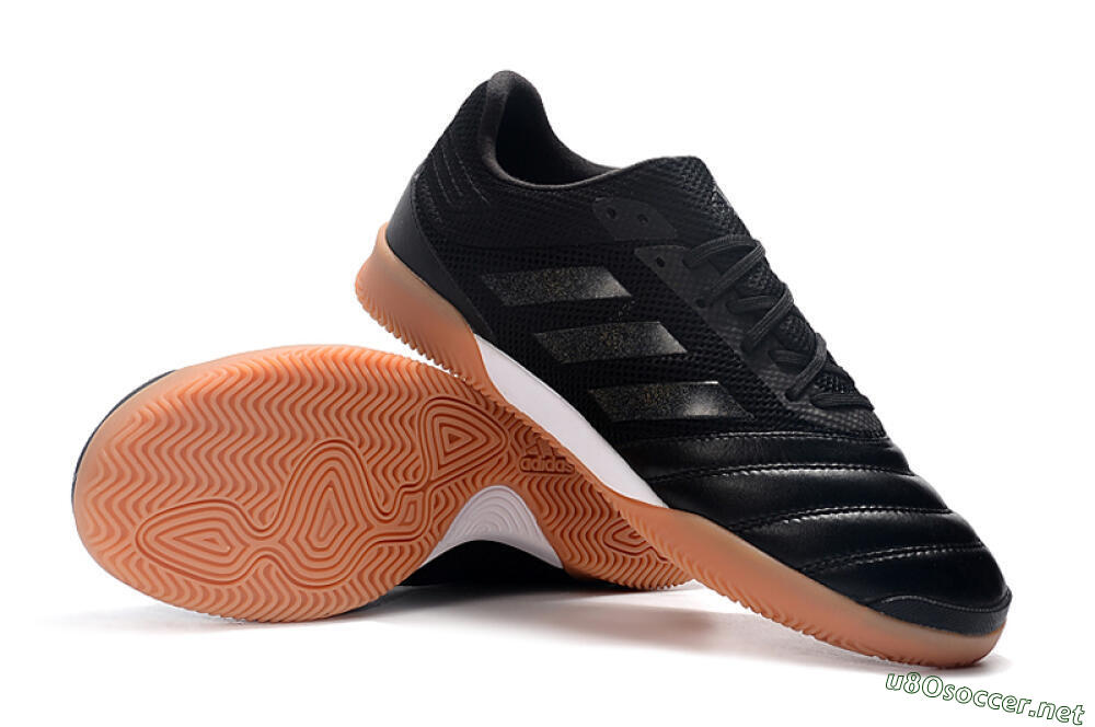 Men's Adidas Copa Tango 20.1 IC Football Shoes - Black/White/Brown 6