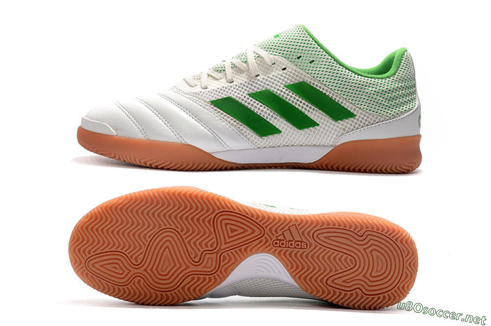 Men's Adidas Copa Tango 20.1 IC Football Shoes - White/Green/Brown 1