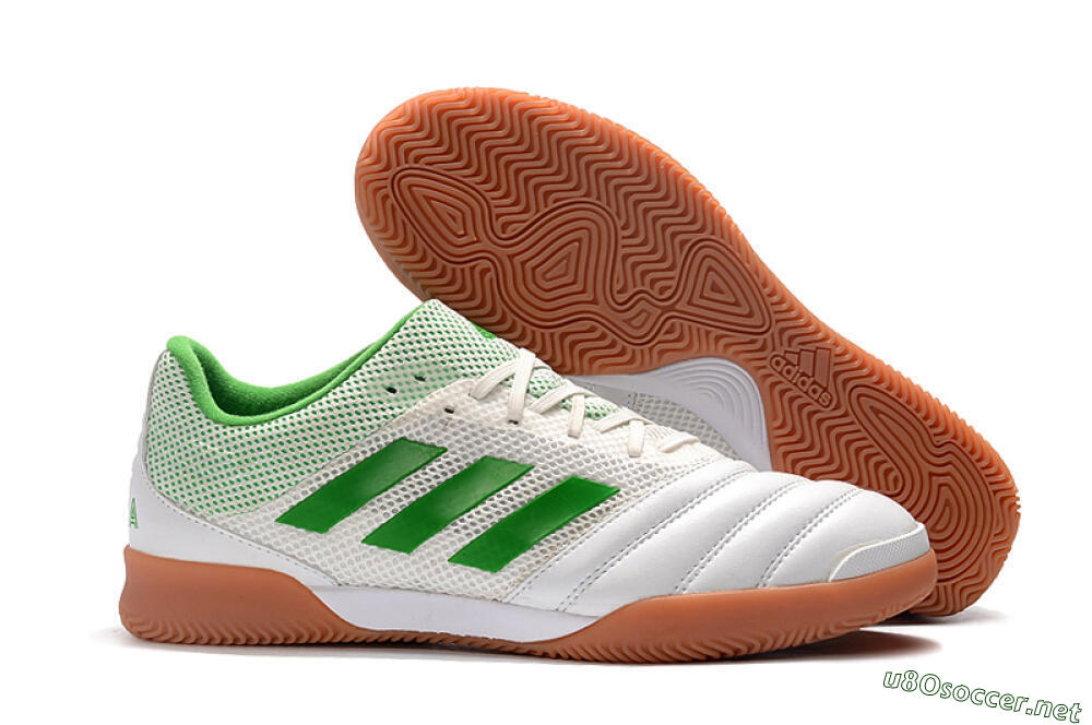 Men's Adidas Copa Tango 20.1 IC Football Shoes - White/Green/Brown 2