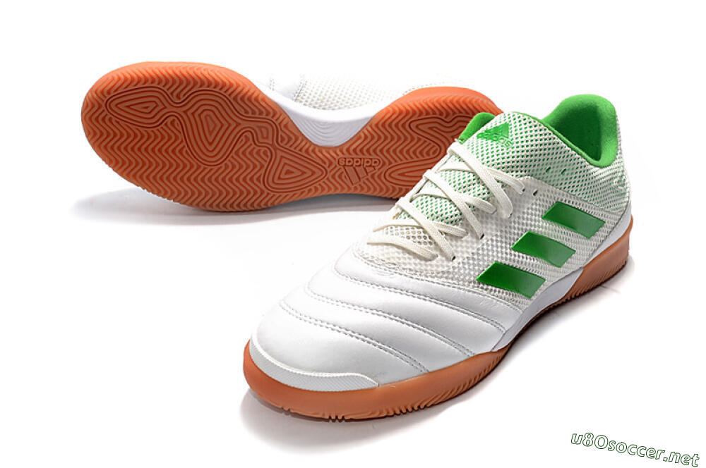 Men's Adidas Copa Tango 20.1 IC Football Shoes - White/Green/Brown 3