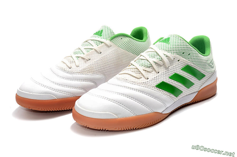 Men's Adidas Copa Tango 20.1 IC Football Shoes - White/Green/Brown 5