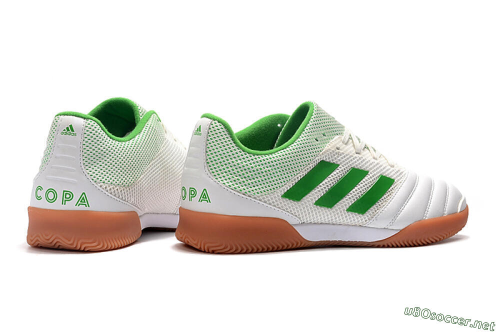 Men's Adidas Copa Tango 20.1 IC Football Shoes - White/Green/Brown 9