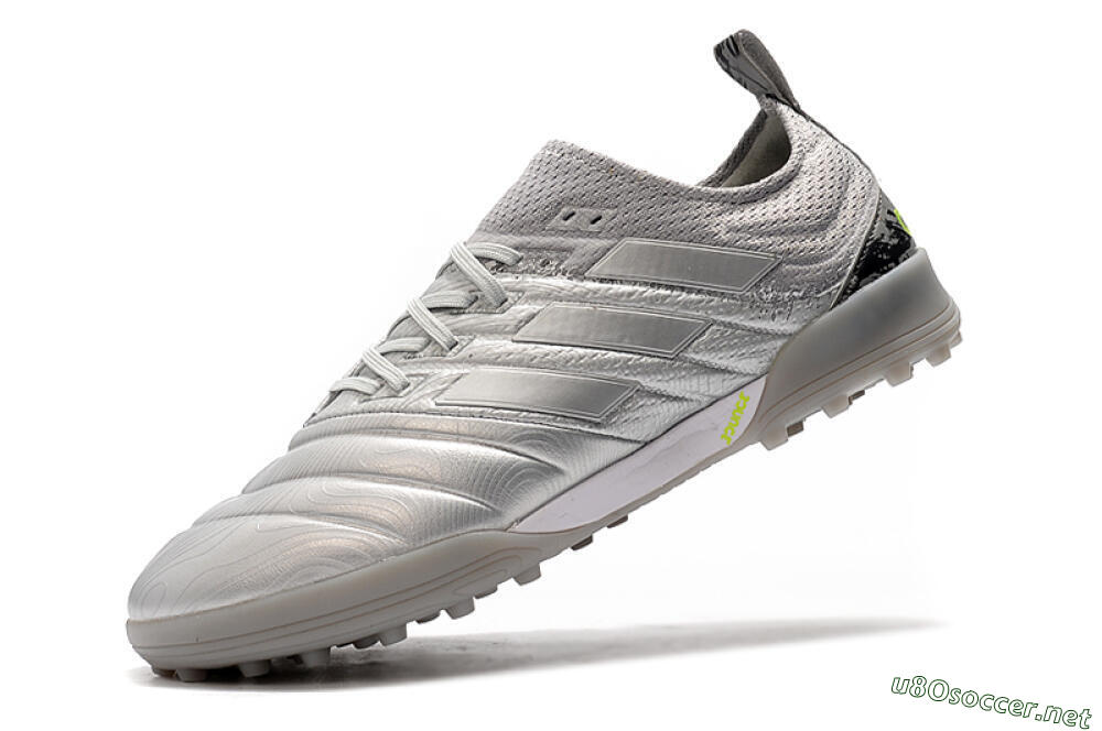 Men's Adidas Copa Tango 20.1 TF Football Shoes - Silver/Black 8