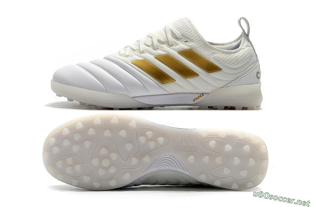 Men's Adidas Copa Tango 20.1 TF Football Shoes - White/Beige/Gold 1