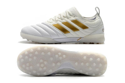Men's Adidas Copa Tango 20.1 TF Football Shoes - White/Beige/Gold