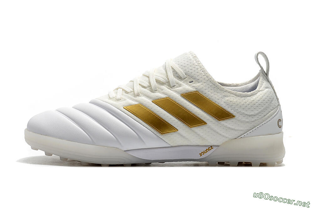 Men's Adidas Copa Tango 20.1 TF Football Shoes - White/Beige/Gold 0