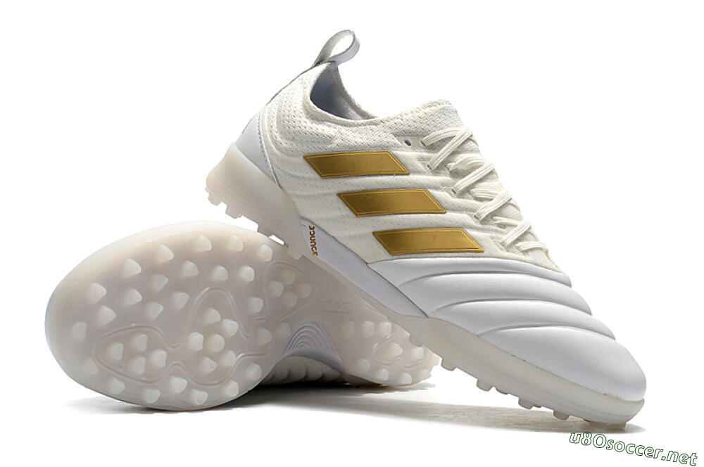 Men's Adidas Copa Tango 20.1 TF Football Shoes - White/Beige/Gold 4