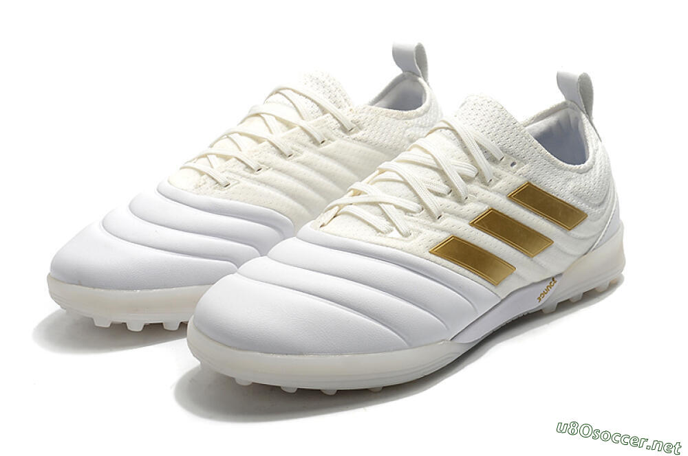 Men's Adidas Copa Tango 20.1 TF Football Shoes - White/Beige/Gold 5