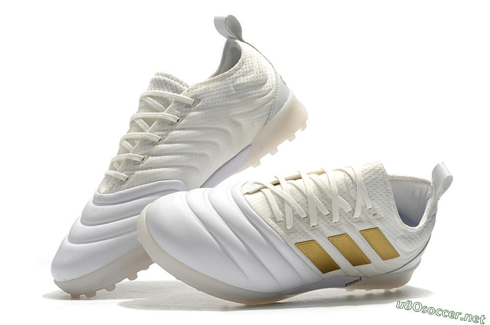 Men's Adidas Copa Tango 20.1 TF Football Shoes - White/Beige/Gold 6