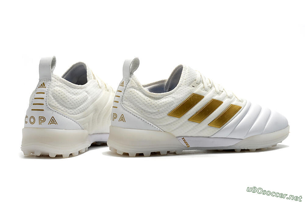 Men's Adidas Copa Tango 20.1 TF Football Shoes - White/Beige/Gold 9