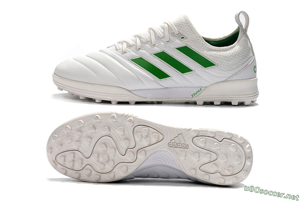Men's Adidas Copa Tango 20.1 TF Football Shoes - White/Green 1