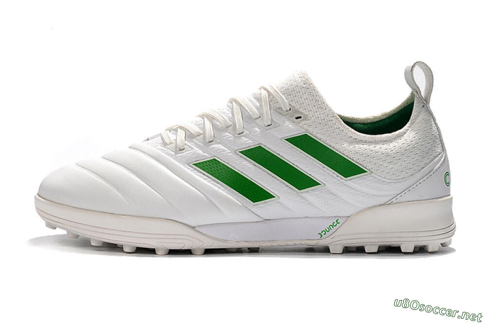 Men's Adidas Copa Tango 20.1 TF Football Shoes - White/Green 0