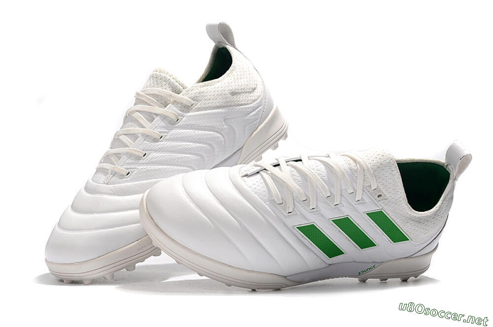 Men's Adidas Copa Tango 20.1 TF Football Shoes - White/Green 6