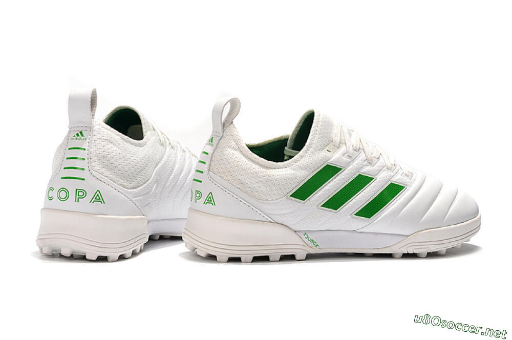 Men's Adidas Copa Tango 20.1 TF Football Shoes - White/Green 9