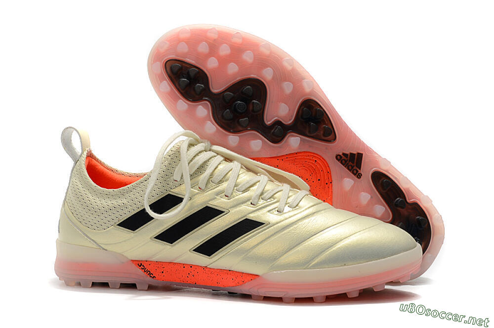 Men's Adidas Copa Tango 20.1 TF Football Shoes - Beige/Black/Red 2