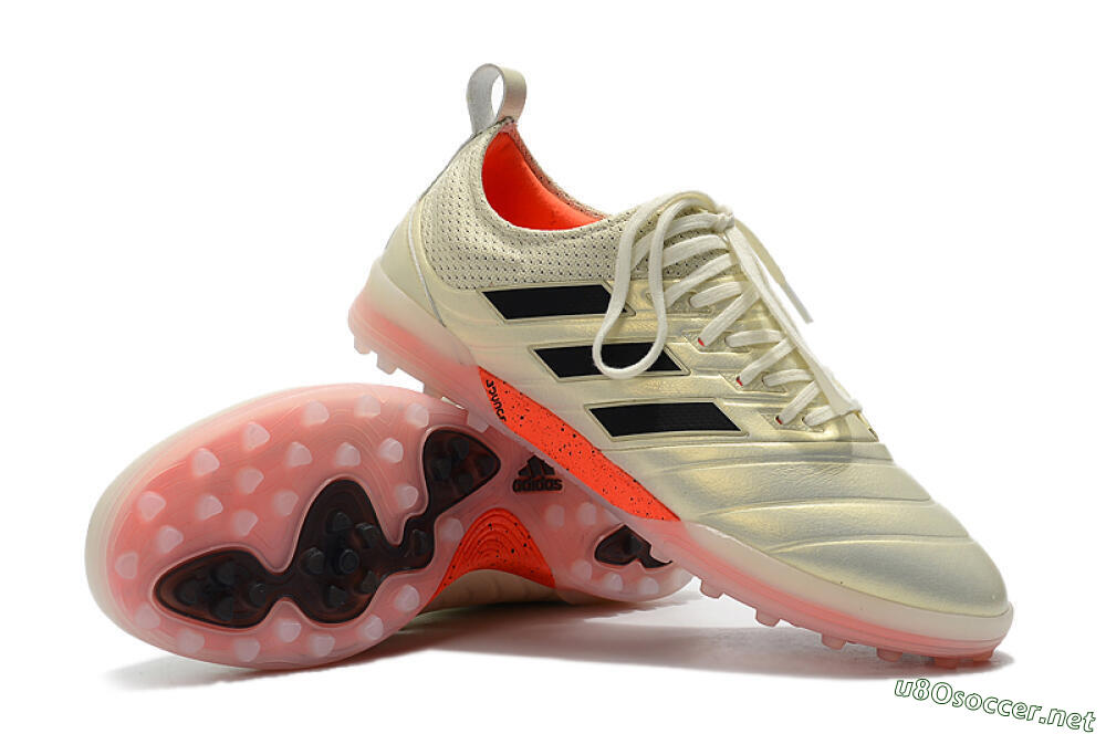 Men's Adidas Copa Tango 20.1 TF Football Shoes - Beige/Black/Red 4