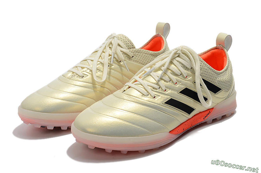Men's Adidas Copa Tango 20.1 TF Football Shoes - Beige/Black/Red 5