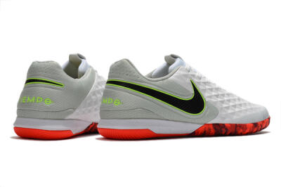 Men's NIke Tiempo Lunar Legend 8 Pro IC Football Shoes - White/Black/Yellow/Red