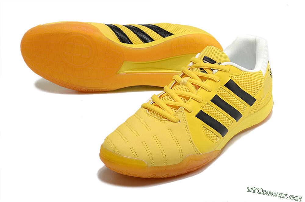 Men's Adidas Top Sala IC Football Shoes - Yellow/Black/White 3
