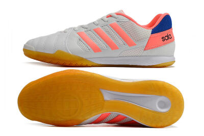 Men's Adidas Top Sala IC Football Shoes - White/Pink/Blue