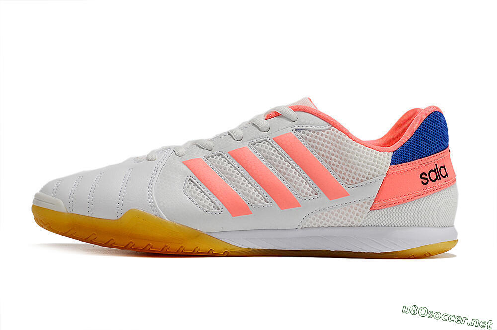 Men's Adidas Top Sala IC Football Shoes - White/Pink/Blue 0