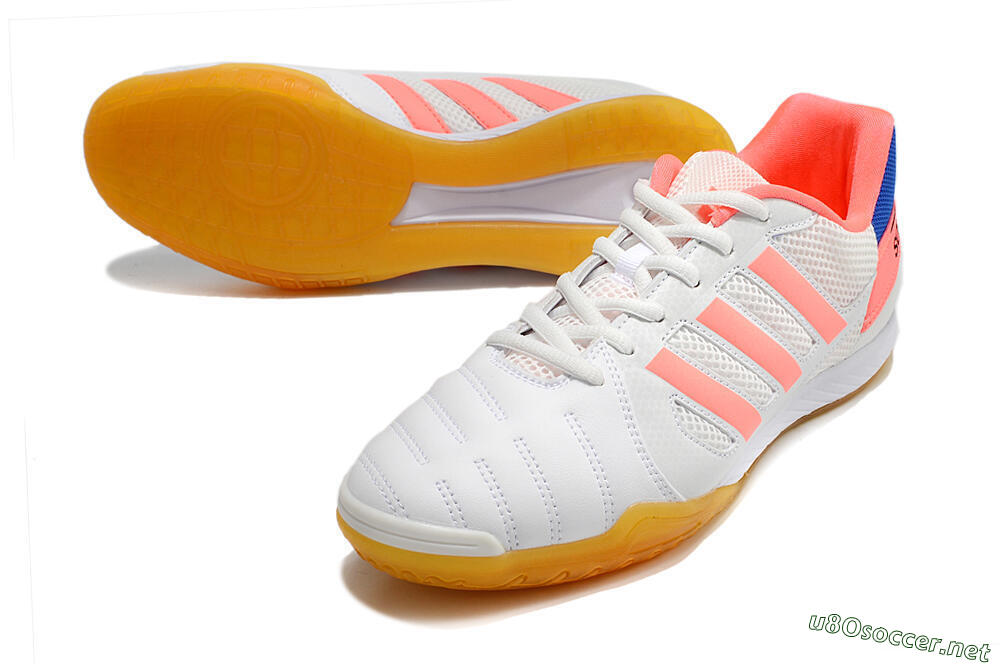 Men's Adidas Top Sala IC Football Shoes - White/Pink/Blue 3