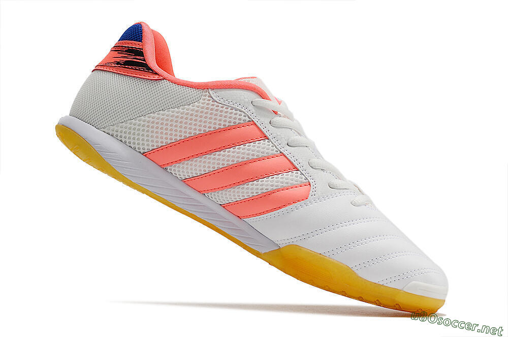 Men's Adidas Top Sala IC Football Shoes - White/Pink/Blue 4