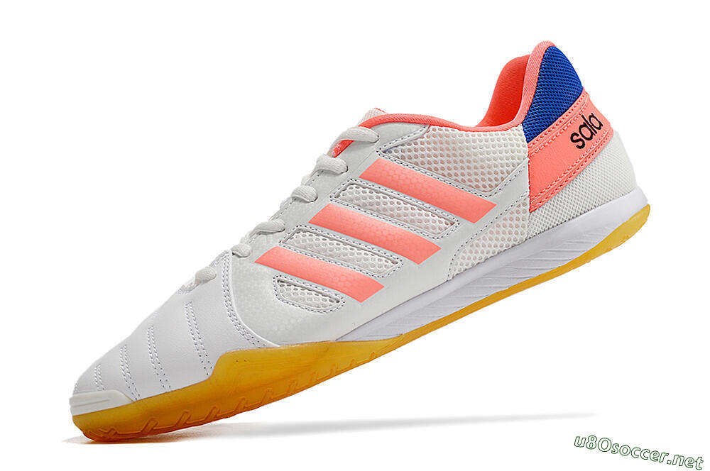 Men's Adidas Top Sala IC Football Shoes - White/Pink/Blue 5