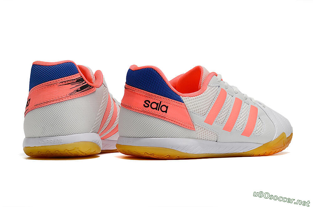 Men's Adidas Top Sala IC Football Shoes - White/Pink/Blue 6