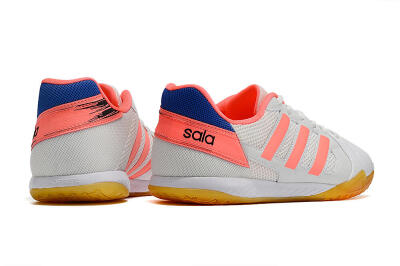 Men's Adidas Top Sala IC Football Shoes - White/Pink/Blue