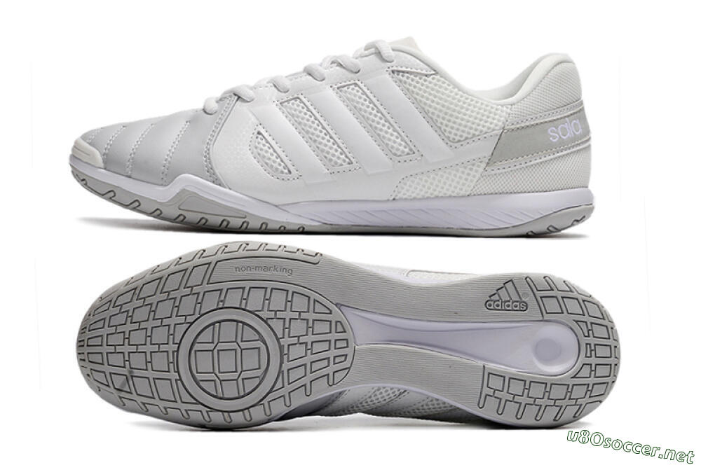 Men's Adidas Top Sala IC Football Shoes - White/Grey 1