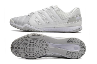 Men's Adidas Top Sala IC Football Shoes - White/Grey