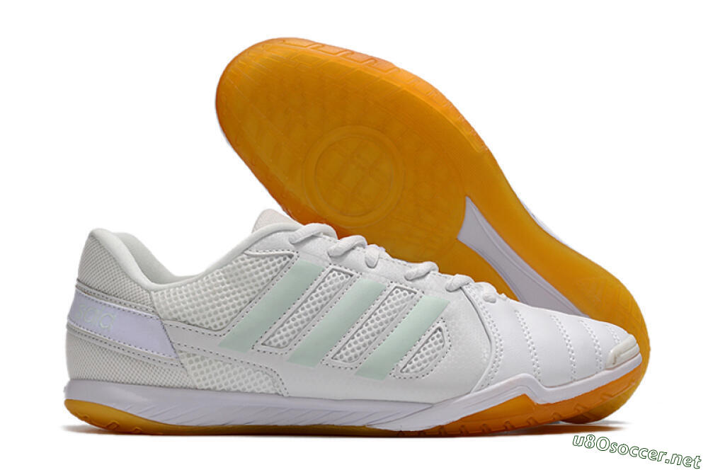 Men's Adidas Top Sala IC Football Shoes - White/Jade/Purple 2