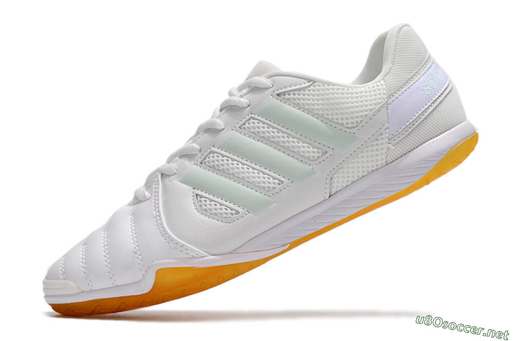 Men's Adidas Top Sala IC Football Shoes - White/Jade/Purple 5