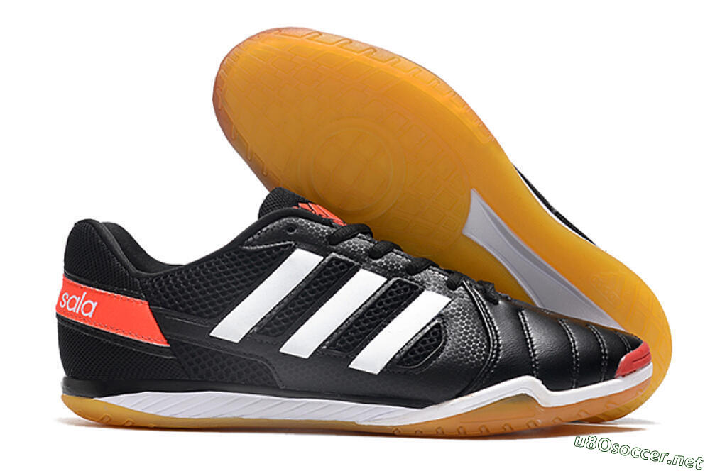 Men's Adidas Top Sala IC Football Shoes - Black/White/Red 2
