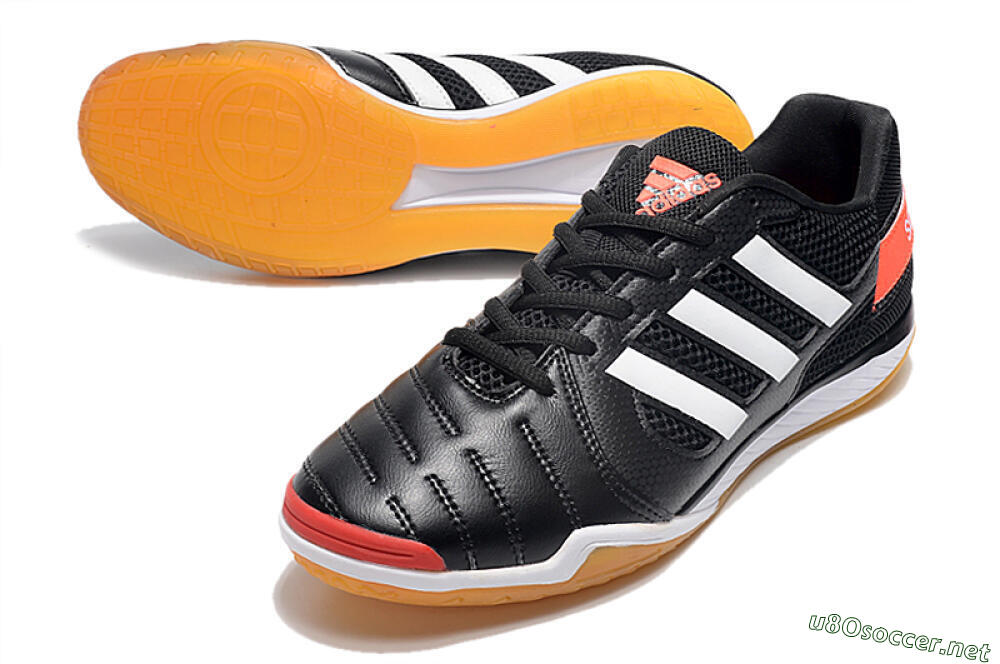 Men's Adidas Top Sala IC Football Shoes - Black/White/Red 3