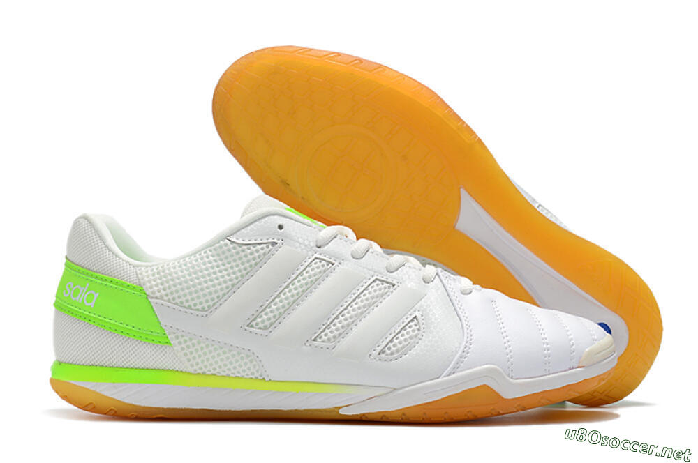 Men's Adidas Top Sala IC Football Shoes - White/Yellow 2