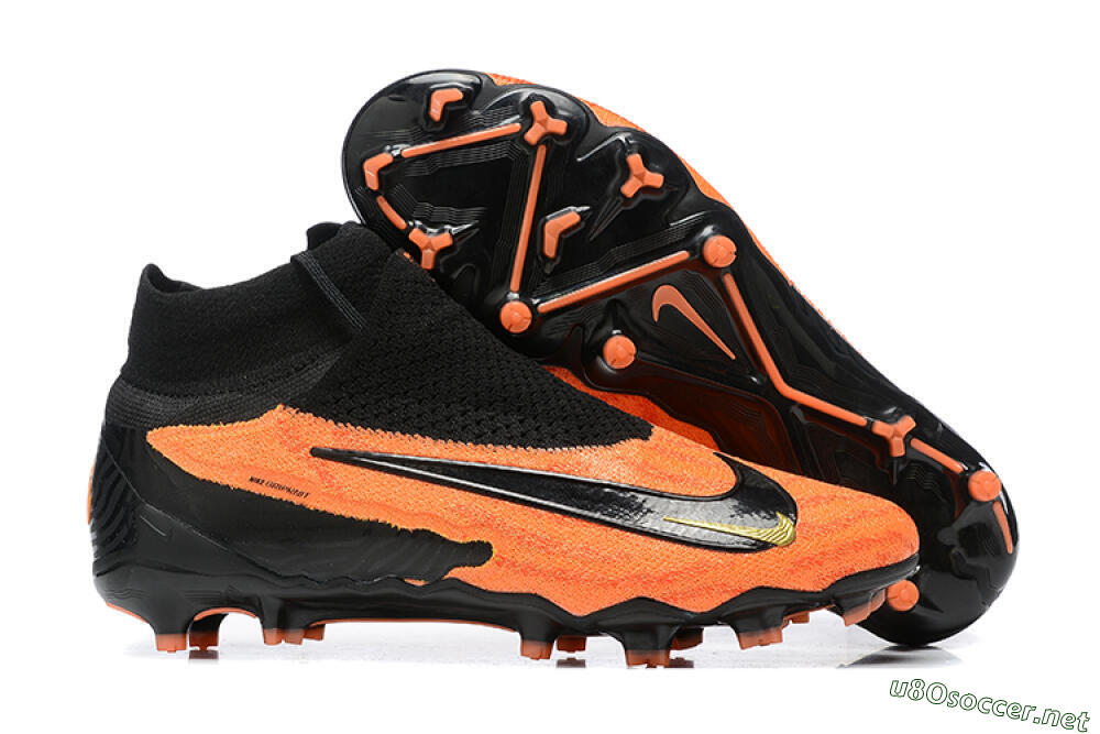 Men's Nike Phantom GX DF Elite FG Football Boots - Orange/Black/Gold 2