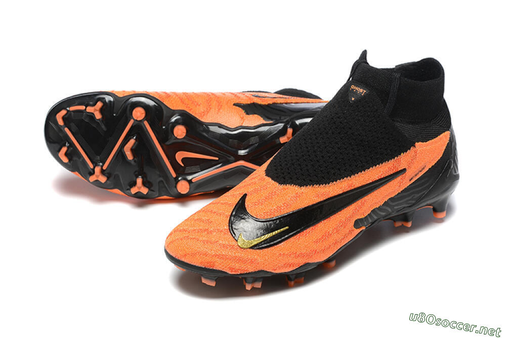 Men's Nike Phantom GX DF Elite FG Football Boots - Orange/Black/Gold 3