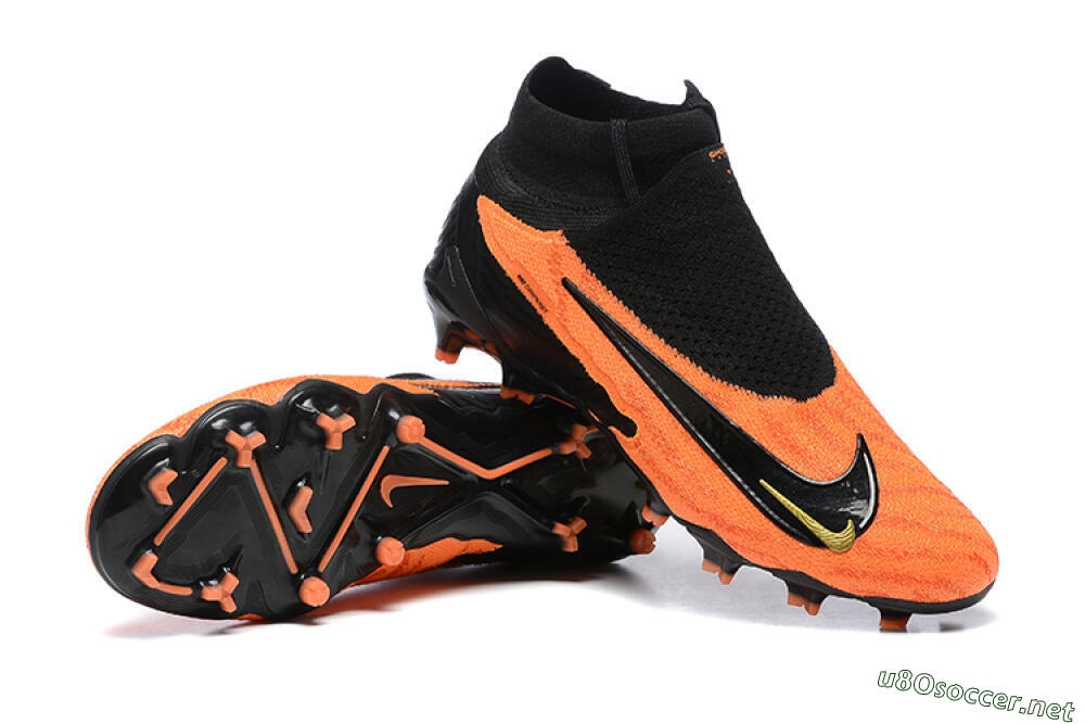 Men's Nike Phantom GX DF Elite FG Football Boots - Orange/Black/Gold 4