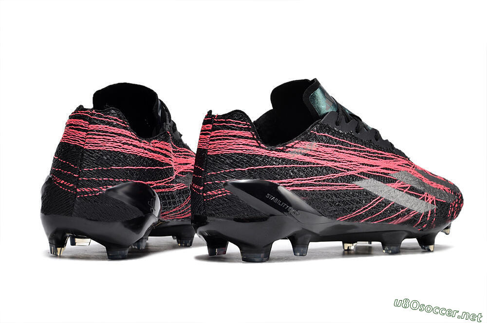 Men's Adidas X Crazyfast Strung+ FG Football Boots - Black/Silver/Pink 6