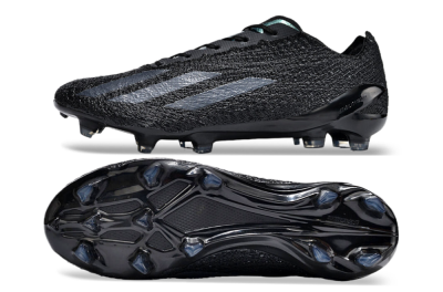 Men's Adidas X Crazyfast Strung+ FG Football Boots - Black/White