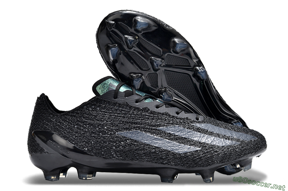 Men's Adidas X Crazyfast Strung+ FG Football Boots - Black/White 2