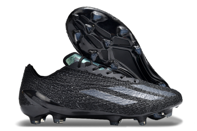 Men's Adidas X Crazyfast Strung+ FG Football Boots - Black/White