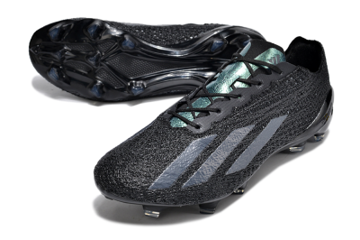 Men's Adidas X Crazyfast Strung+ FG Football Boots - Black/White