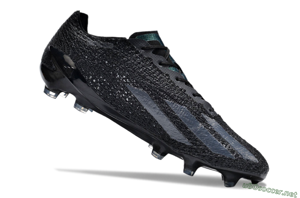 Men's Adidas X Crazyfast Strung+ FG Football Boots - Black/White 4