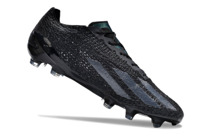 Men's Adidas X Crazyfast Strung+ FG Football Boots - Black/White